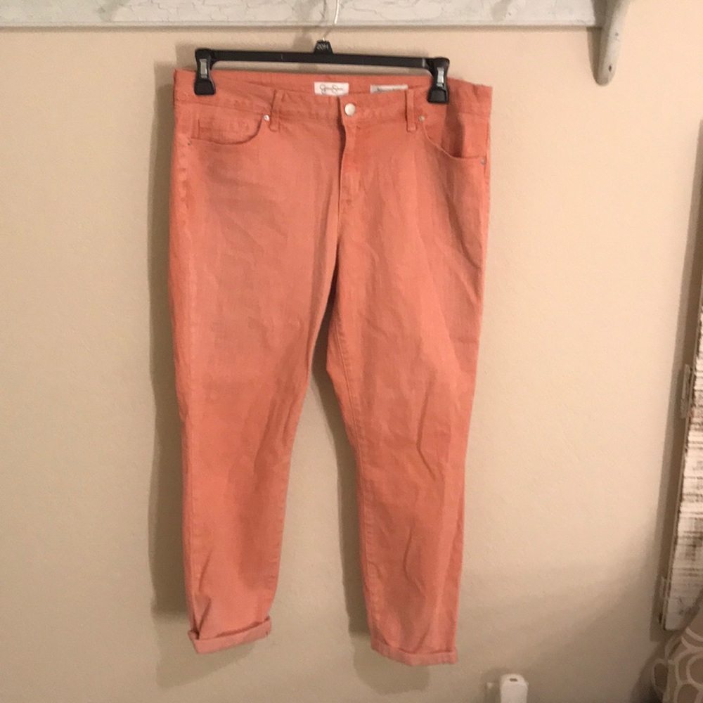 Jessica Simpson rolled Cropped skinny pants
